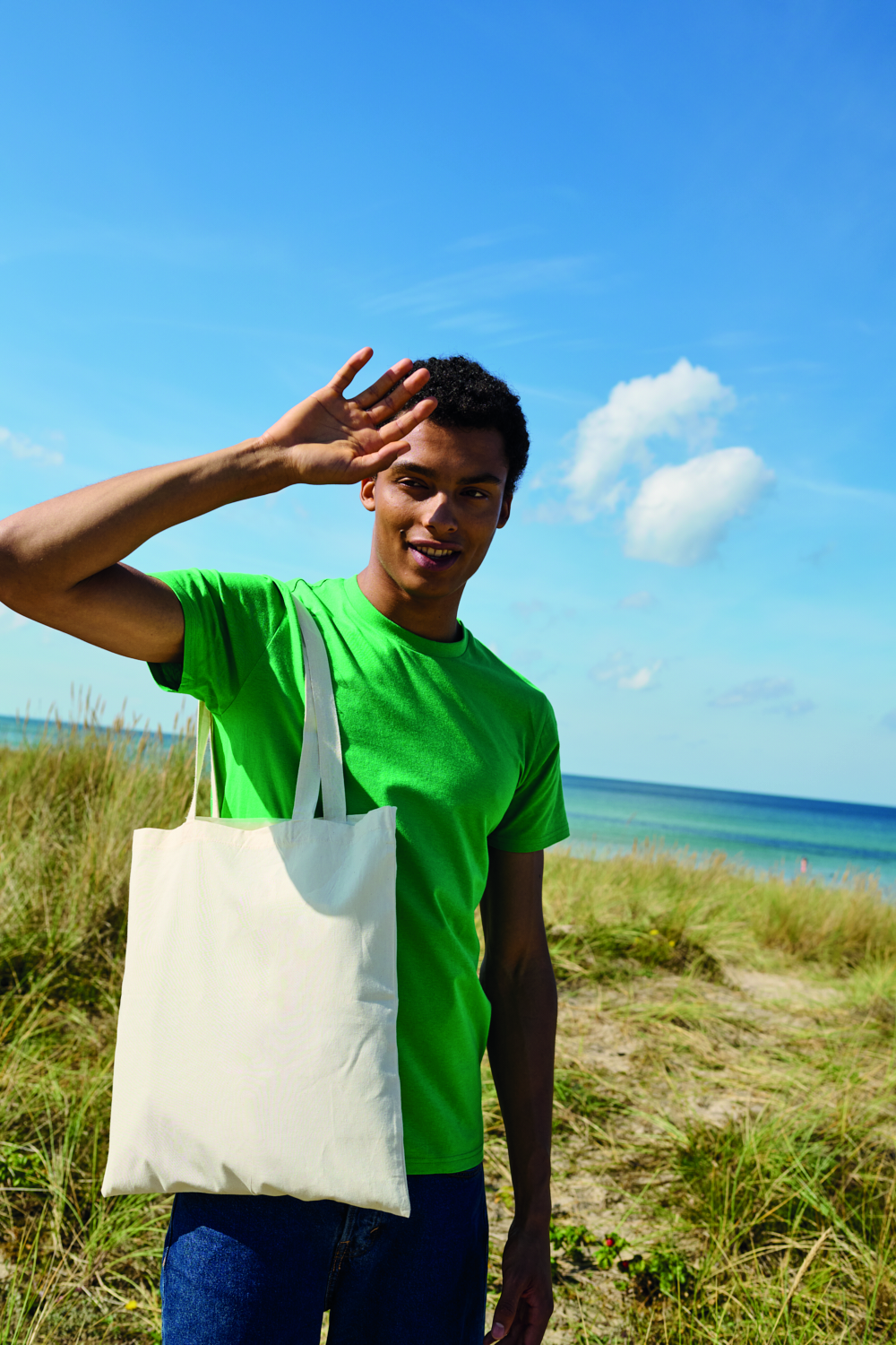 Tiger Cotton Shopping Bag w. Long Handles